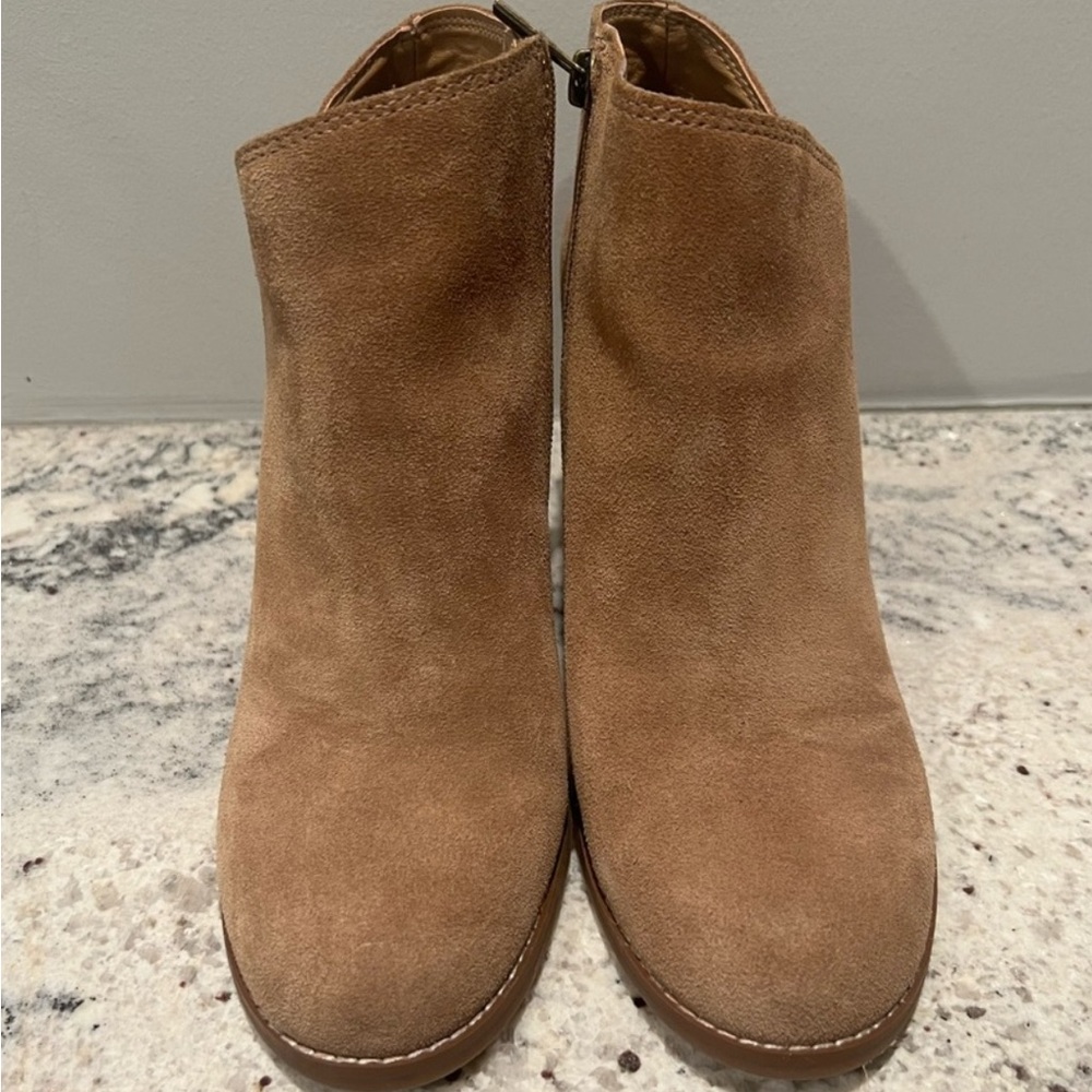 Lucky Brand Tan Suede Ankle Booties